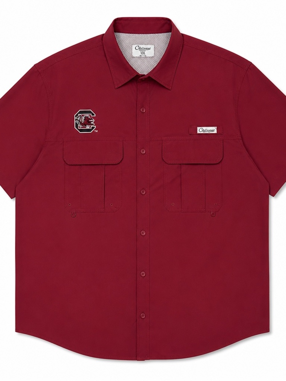 Chiliwear South Carolina Gamecocks Garnet Red Vented Fishing Shirt  Size XXL